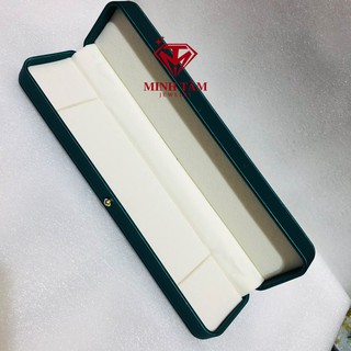 Hộp đựng chuỗi vòng cổ cao cấp,hộp đựng dây chuyền màu xanh cao cấp-Minh Tâm Jewelry