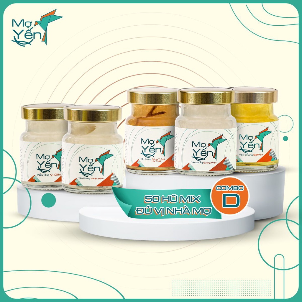 Combo 50 hũ Mix Đủ Vị MỢ YẾN Combo D, giàu dinh dưỡng, bồi bổ sức khỏe toàn diện 25% Yến thật