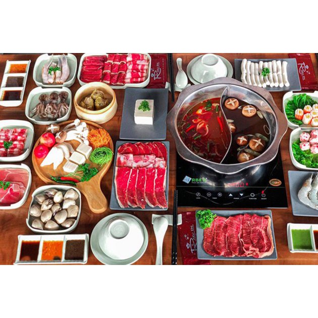 HCM [E-Voucher] Buffet 319k lẩu Nhật hải sản, bò mỹ, Dimsum với 50 – 90 món nhúng và 8 vị nước lẩu tại Rakuen Hotpot -DT