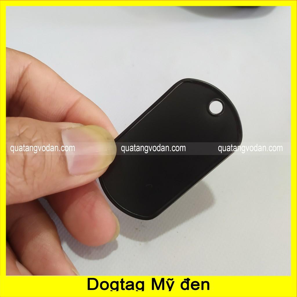 Mặt thẻ bài dogtag Mỹ (đen)