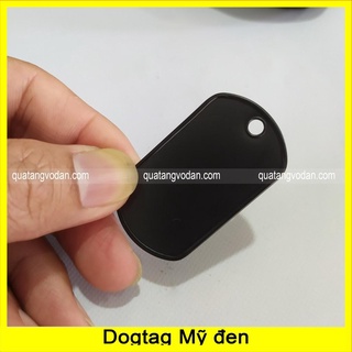 Mặt thẻ bài dogtag Mỹ (đen)