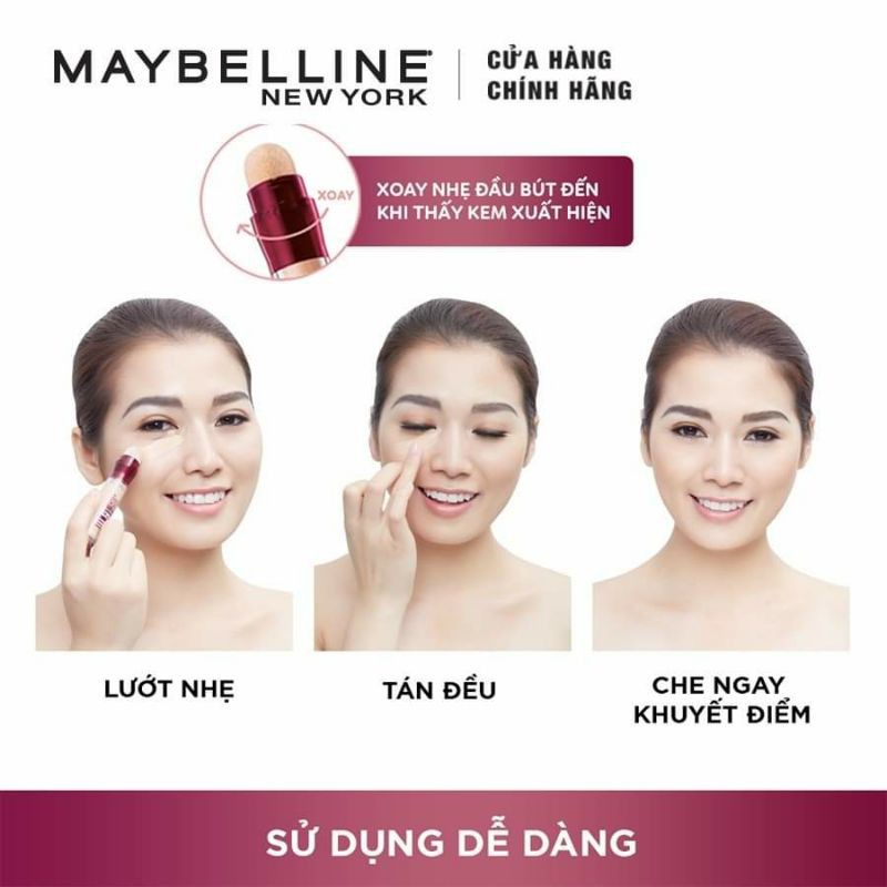 Bút cushion che khuyết điểm giảm quầng thâm Maybelline Instant Age