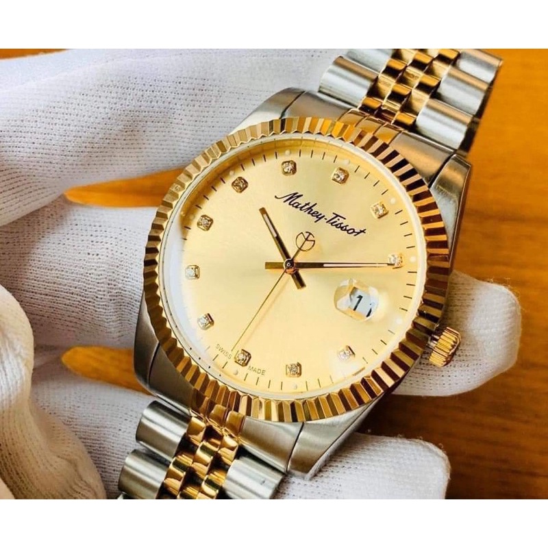 ĐỒNG HỒ NAM CHÍNH HÃNG MATHEY TISSOT H710BDI Rolly II Crystal Gold Dial