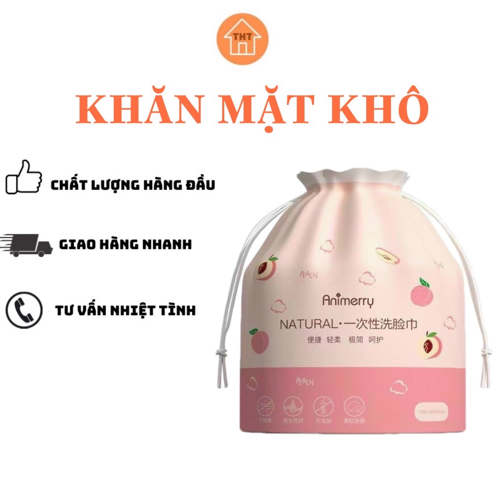 Khăn Lau Mặt Khô Dùng 1 Lần, Lau Ướt, Khăn Animerry. Giấy Lau Mặt Dùng 1 lần, Khăn Tẩy Trang