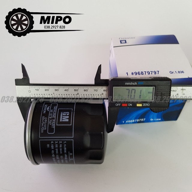 Lọc nhớt, lọc dầu động cơ (lọc sắt) xe Lacetti, Cruze, Aveo, Gentra, Lanos, Nubira (Mã: 96879797)