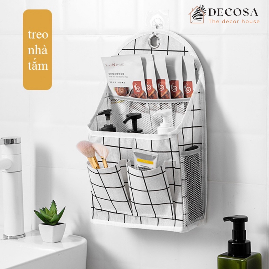 Giỏ đựng đồ vải bố treo tường nhỏ gọn DECOSA