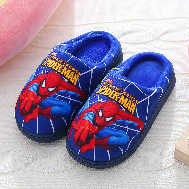 DÉP BÔNG ĐI TRONG NHÀ CHO BÉ ĐỦ MẪU, Dép Hình Siêu Nhân Spider Man