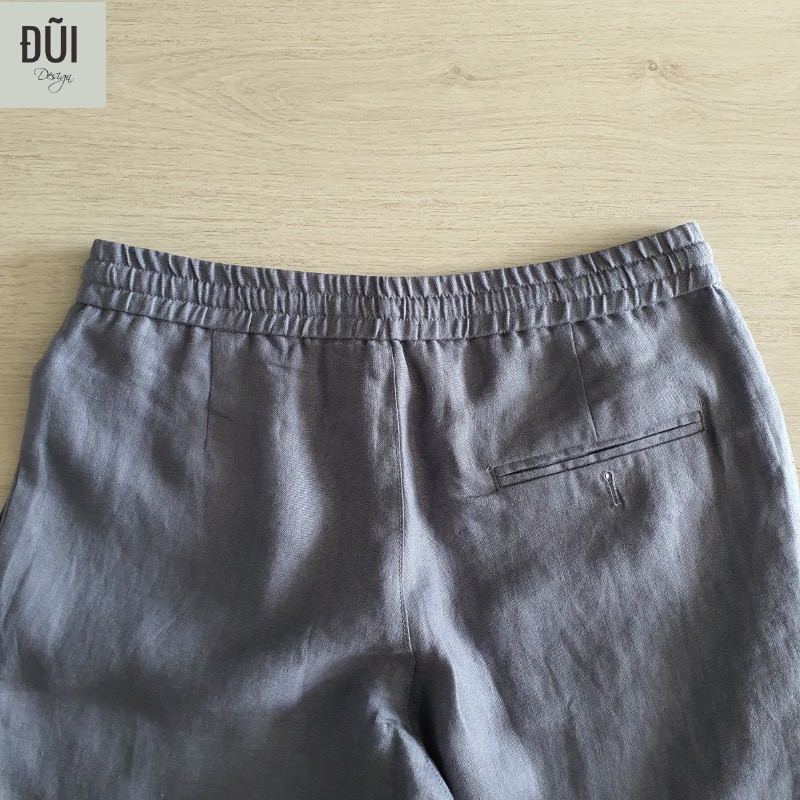 Quần đũi nam cạp chun short ghi