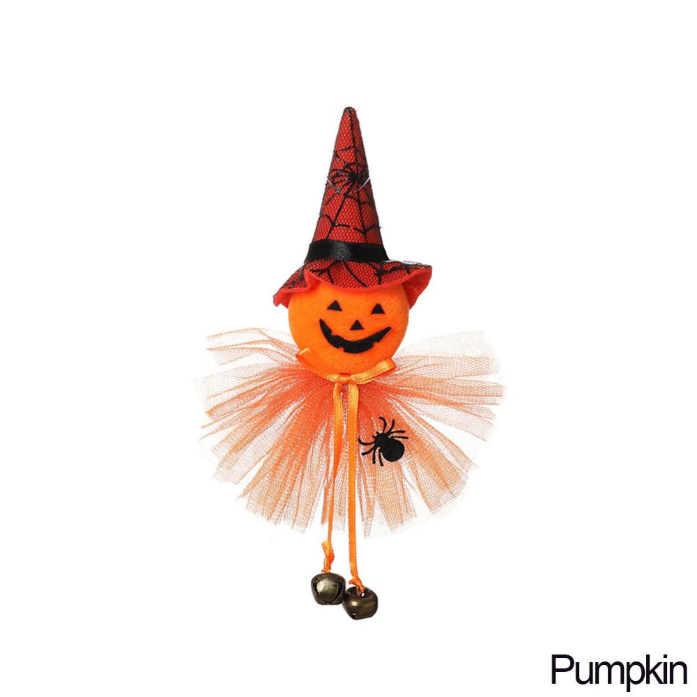 Chuông Đồ Chơi Nhồi Bông Hình Phù Thủy Màu Đen L1X5 Trang Trí Tiệc Halloween