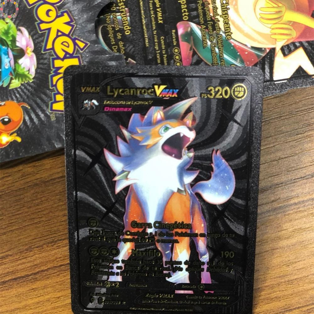 Hộp 55 Thẻ Bài Pokemon Bằng Lá Kim Loại Màu Vàng
