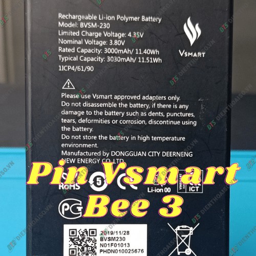 Pin máy Vsmart Bee 3 (V230a)