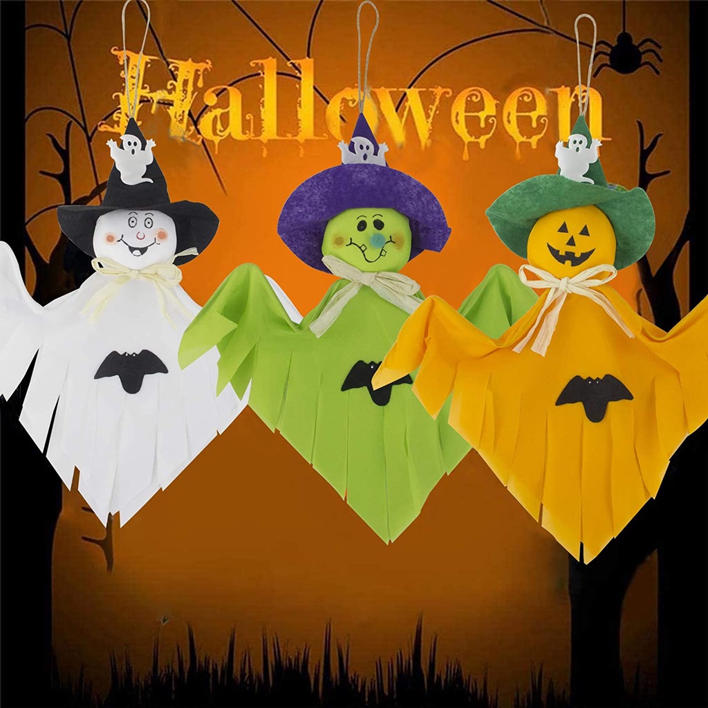 1 Ống Hút Treo Trang Trí Halloween Hình Ma
