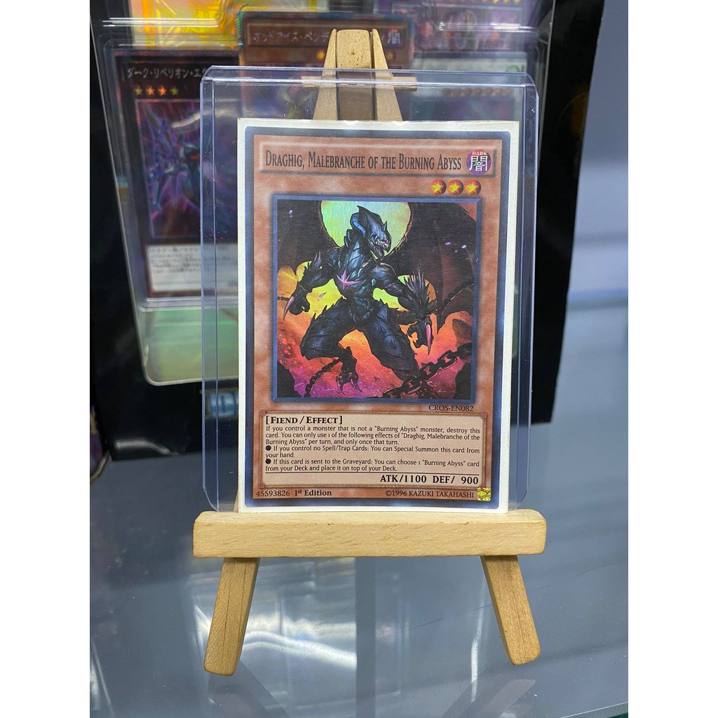 [ Dưa Hấu Yugioh ] Lá bài thẻ bài Draghig Malebranche of the Burning Abyss – Super Rare - Tặng bọc bài nhựa bảo quản