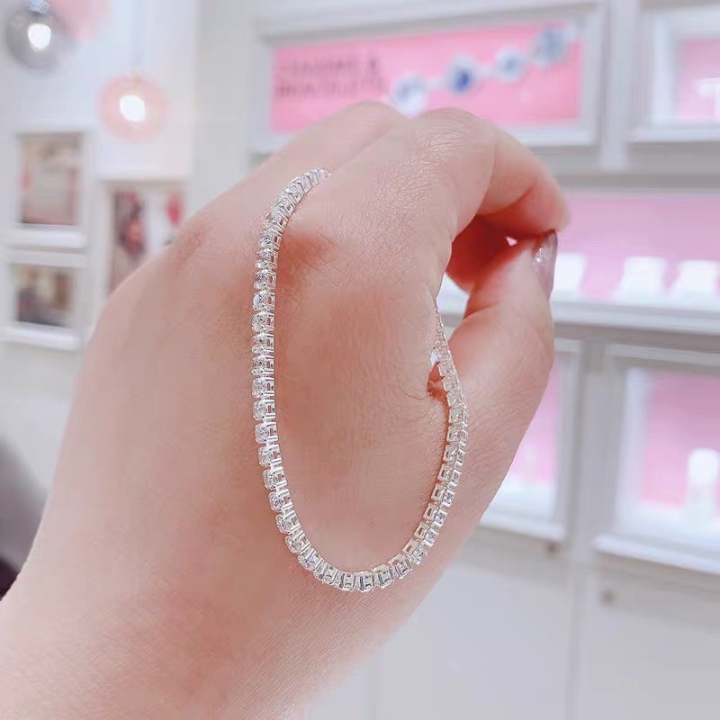 LẮC ĐEO TAY PAN ALE MOMENT ĐÍNH ĐÁ TRẮNG FREESIZE BẠC S925 THUẦN KHIẾT HÀNG CAO CẤP