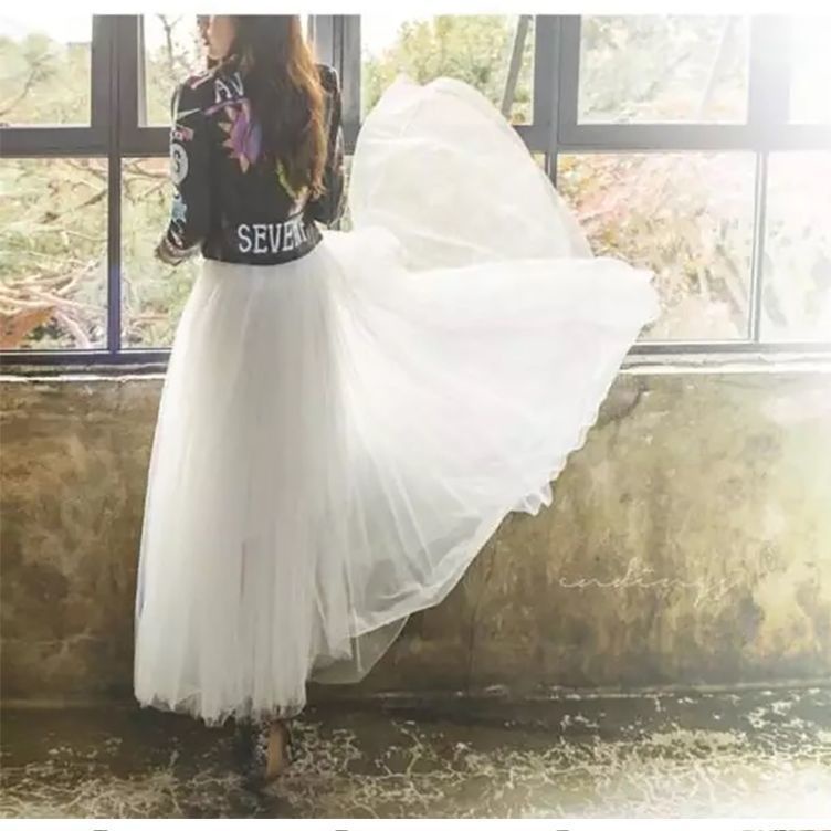 Chân Váy Lưới Xòe Xếp Ly Dáng Dài Thời Trang Mùa Hè Hàng Mới 2022 Dành Cho Bạn Nữ