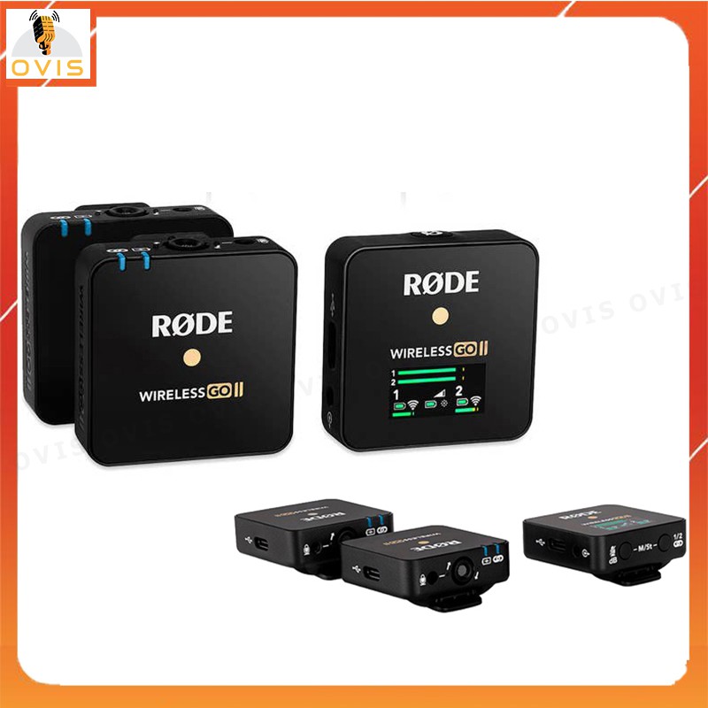 Rode Wireless GO II - Micro Cài Áo Không Dây Cho Máy Ảnh Tự Động Lưu Bản Ghi, Hoạt Động 7h