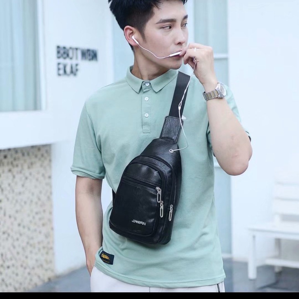 Phép thuật🎏Túi đeo chéo ngực chất liệu da PU thời trang Hàn Quốc 2020 cho nam | BigBuy360 - bigbuy360.vn