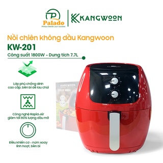 Nồi chiên không dầu KANGWOON HÀN QUỐC KW202 màu đỏ, dung tích 7,7L 1800W - Bảo hành 12 tháng chính hãng