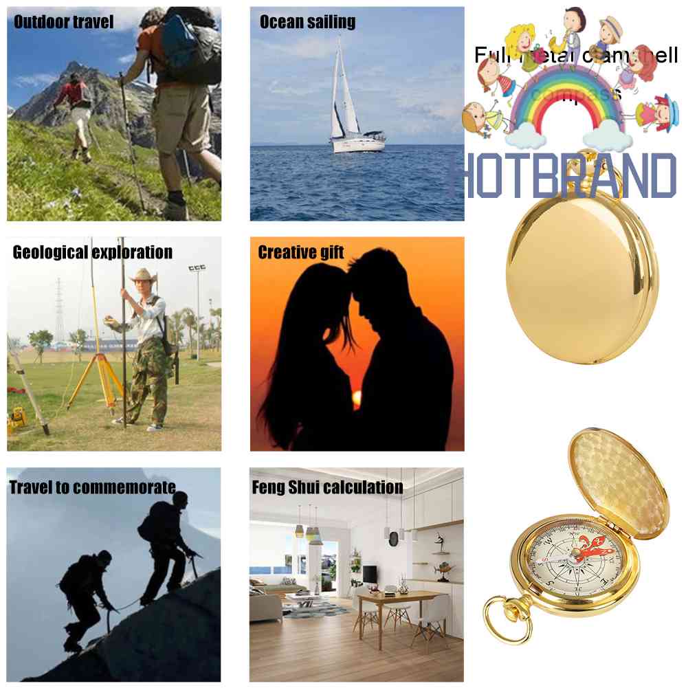 La Bàn Có La Bàn Nắp Lật Bỏ Túi Tiện Dụng Cho Cắm Trại/Leo Núi