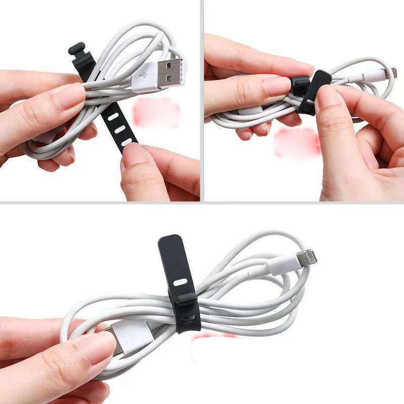 Dây Quấn Cáp Tai Nghe Bằng Silicone Màu Sắc Ngẫu Nhiên Chống Thất Lạc Tiện Dụng