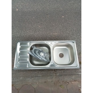 chậu 2 hố có đợt 46x100cm