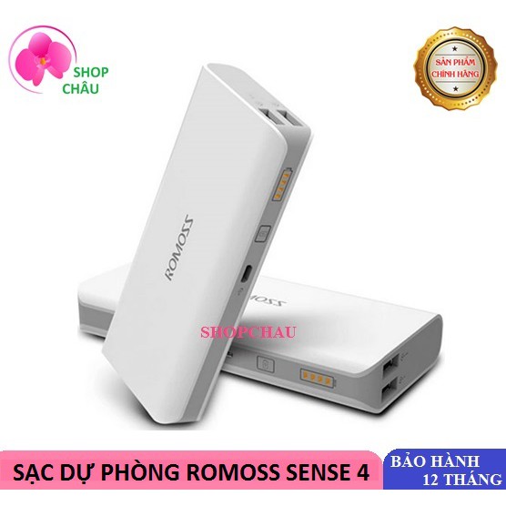 Pin sạc dự phòng Romoss Sense 4 10400mah chính hãng