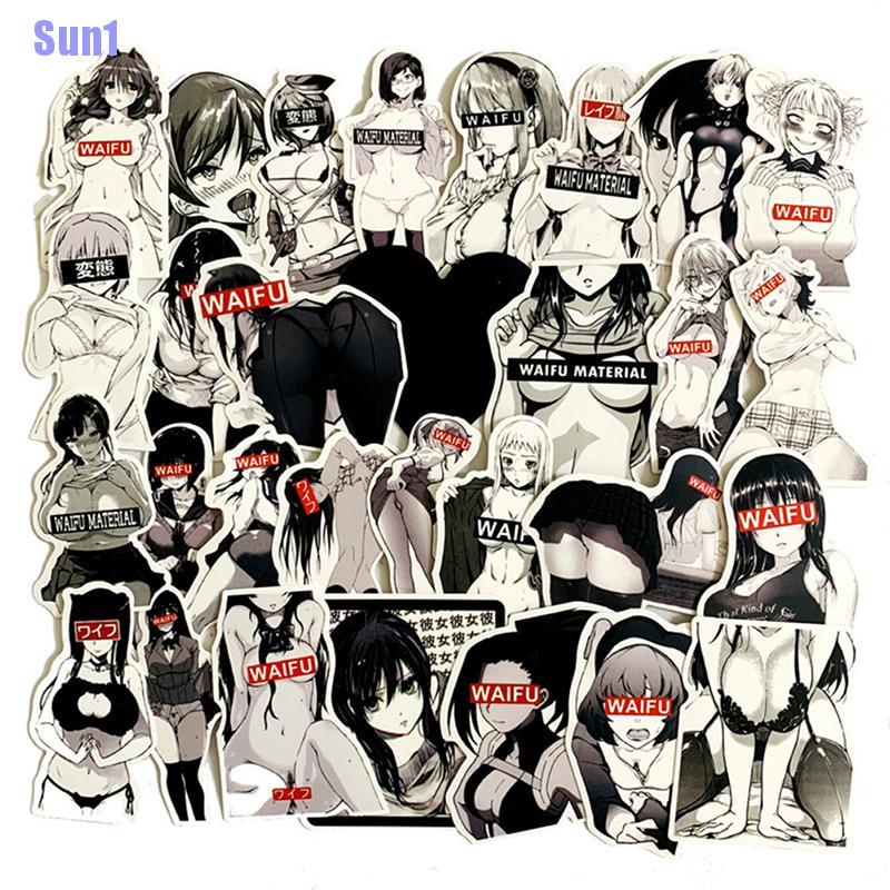 Bộ 30 Miếng Dán Trang Trí Laptop Hình Anime Sun1