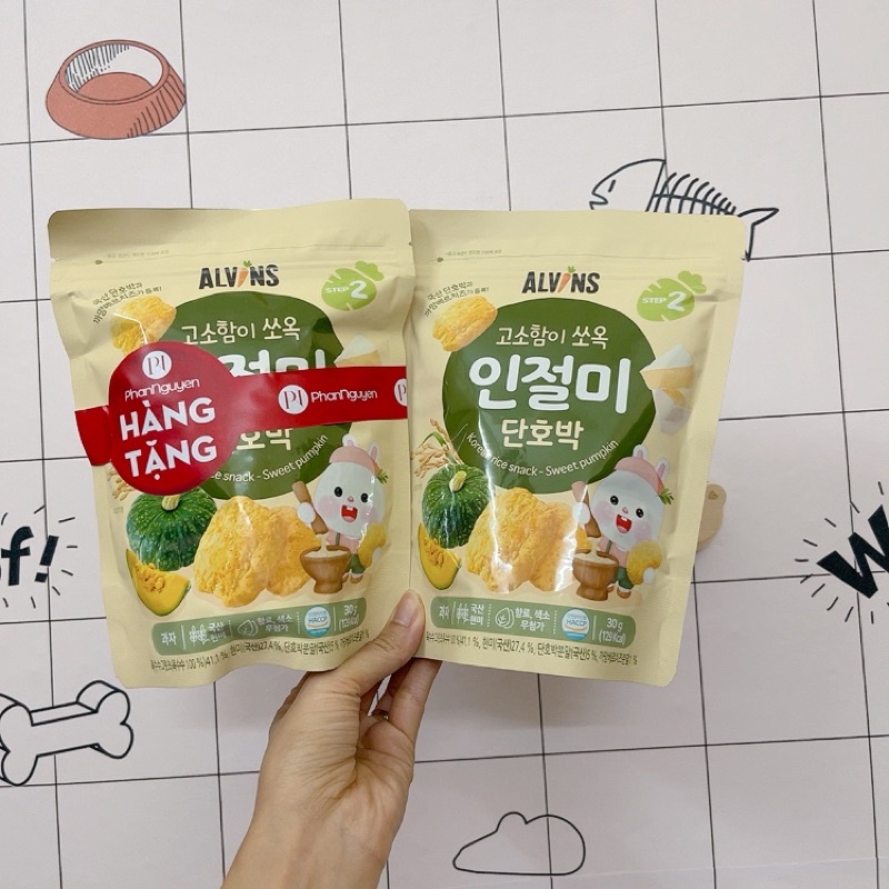 Bánh gạo lứt đậu nành cho bé Alvins 30g 12m+