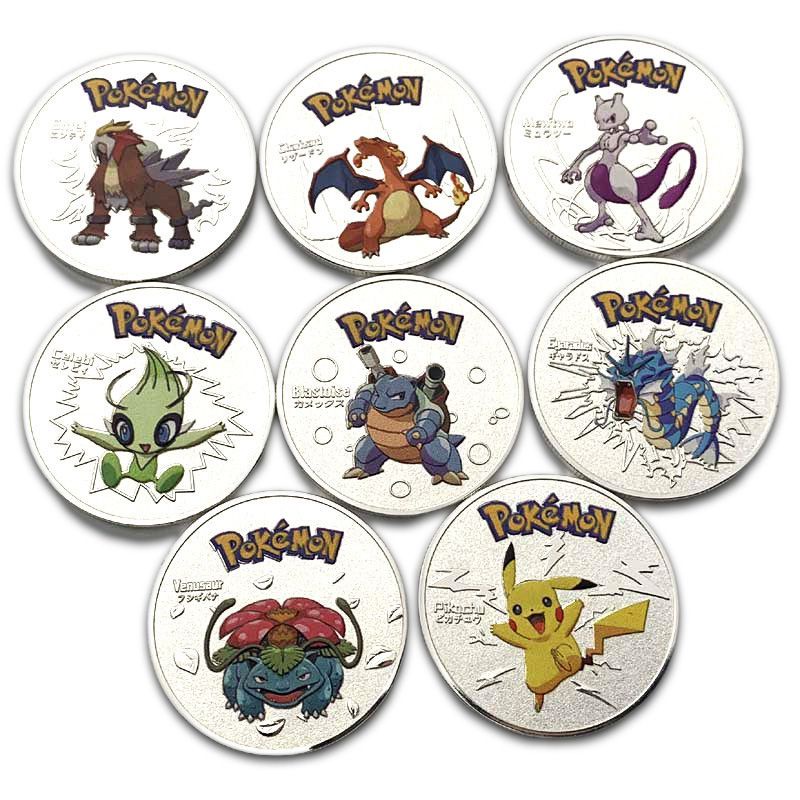 Set 5 đồng xu Pokemon làm quà tặng kỉ niệm