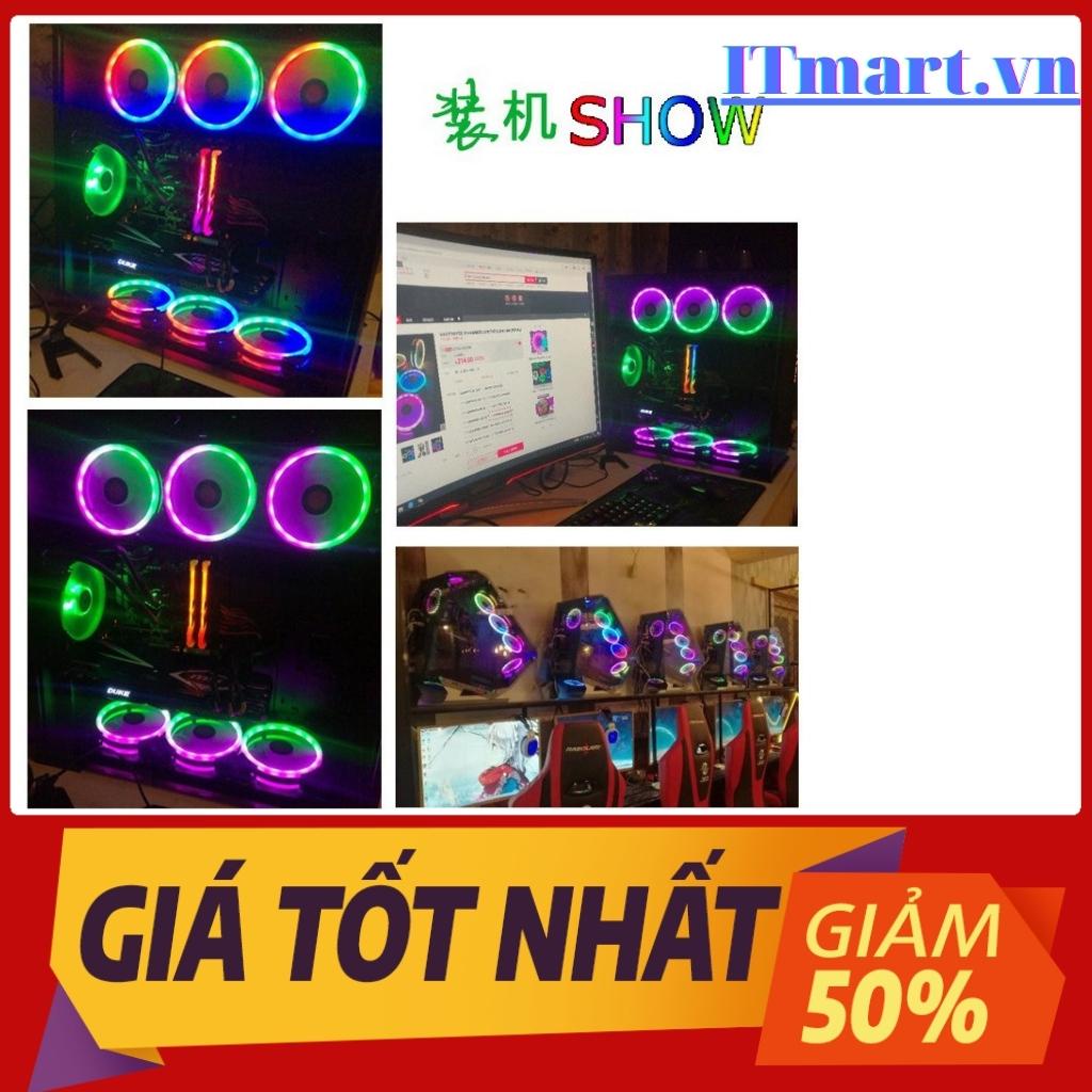 Quạt Tản Nhiệt, Fan case Led RGB Coolmoon K2 - Không Cần Hub