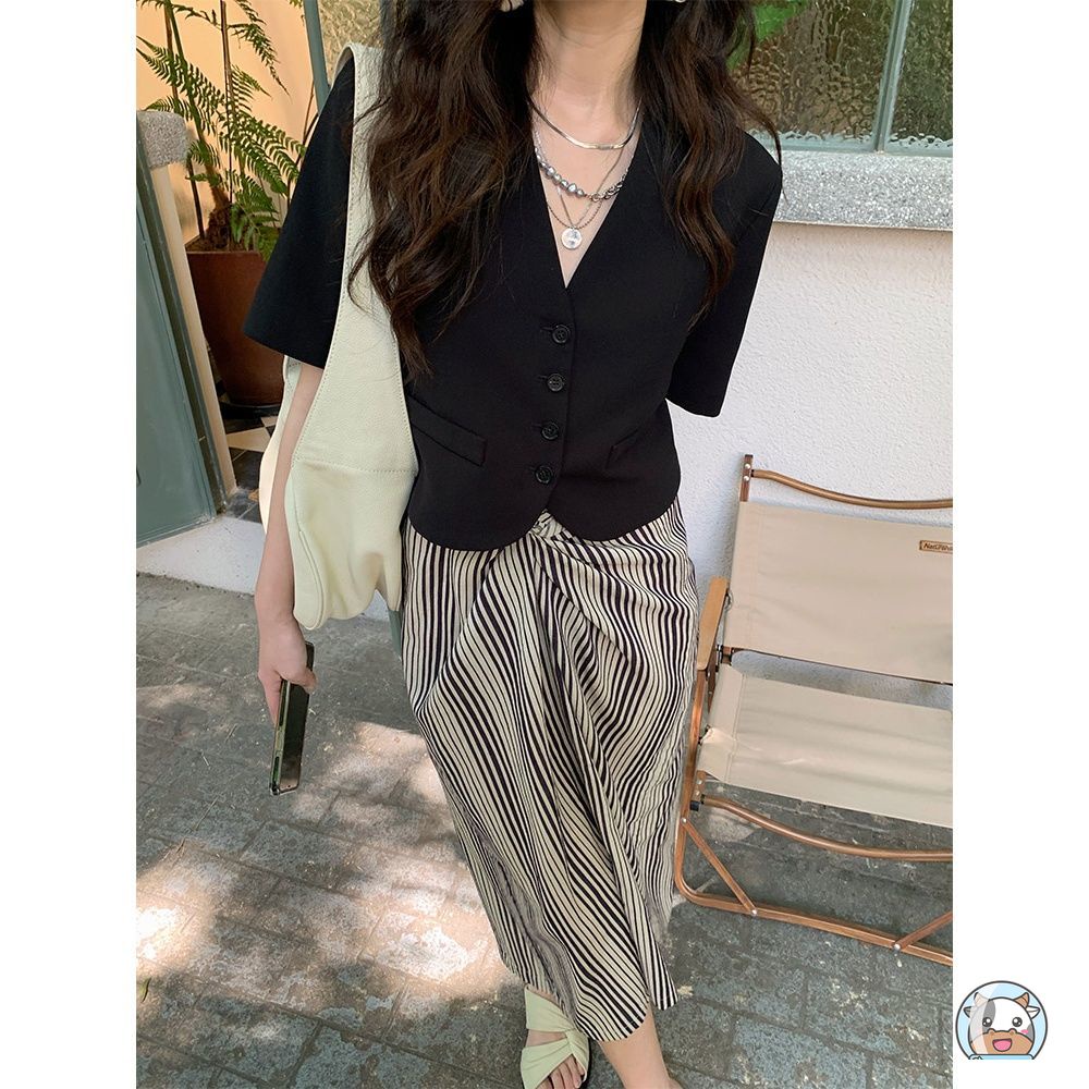 Áo Khoác Blazer Cổ Chữ v Thiết Kế Mới Thời Trang Mùa Xuân Hè Theo Phong Cách Hàn Quốc Dành Cho Nữ