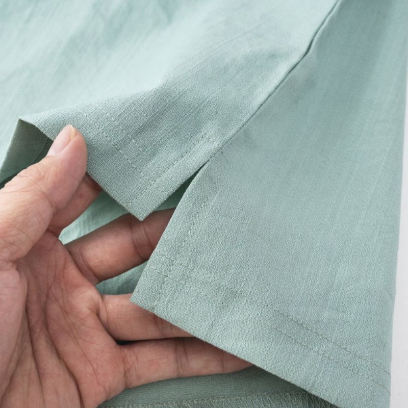 Áo đũi nam cổ tròn viền ngắn tay vải đũi mềm mịn mát nhẹ thoáng thấm hút mồ hôi tốt màu sắc sang trọng và lịch lãm