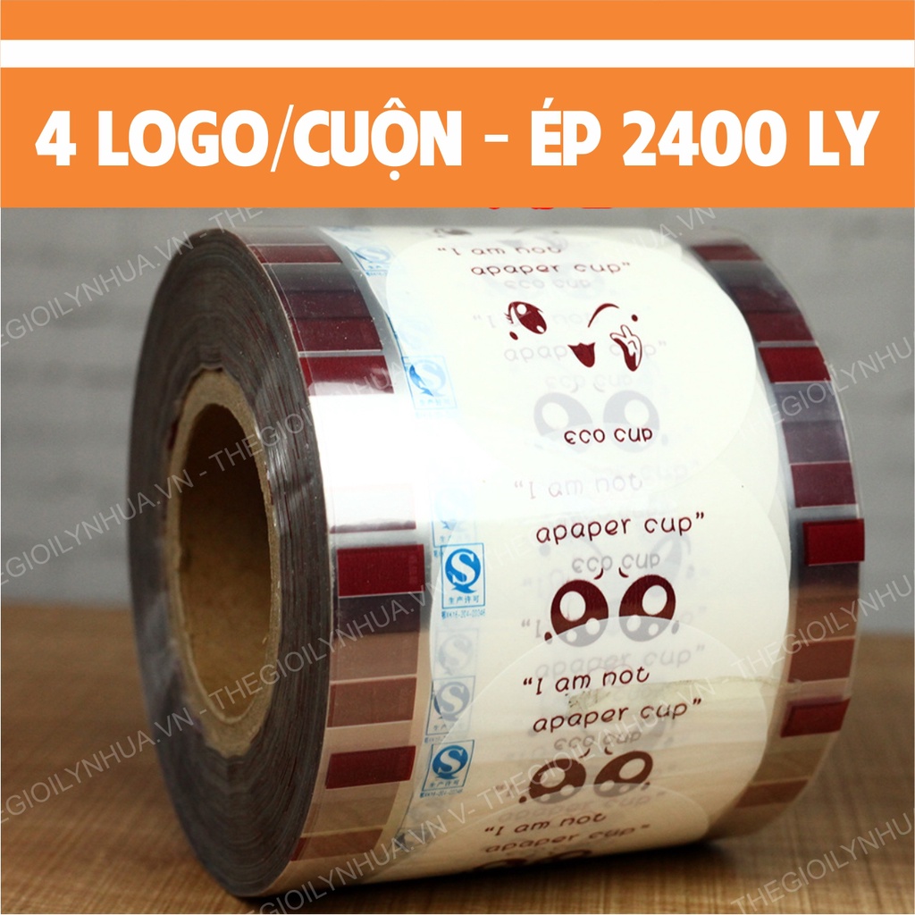 Màng ép ly nhựa, cuộn màng ép ly, màng ép ly trà sữa, màng dập cốc nhựa, cuộn màng dập cốc mẫu 517 ép 2400 ly