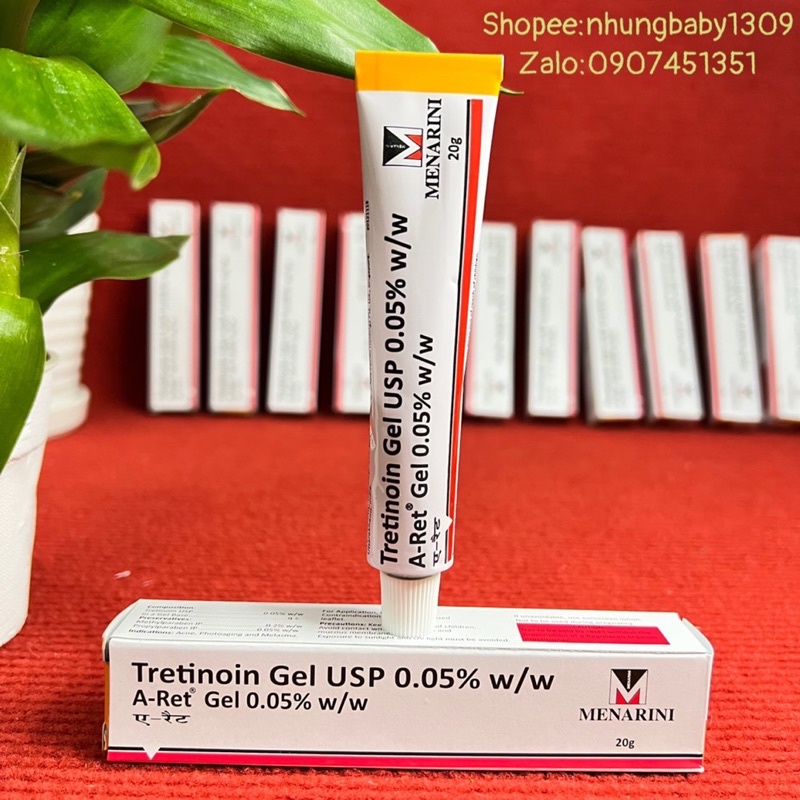 Tretinoin A Ret Gel 0.025%, 0.05%, 0.1%, chống lão hoá