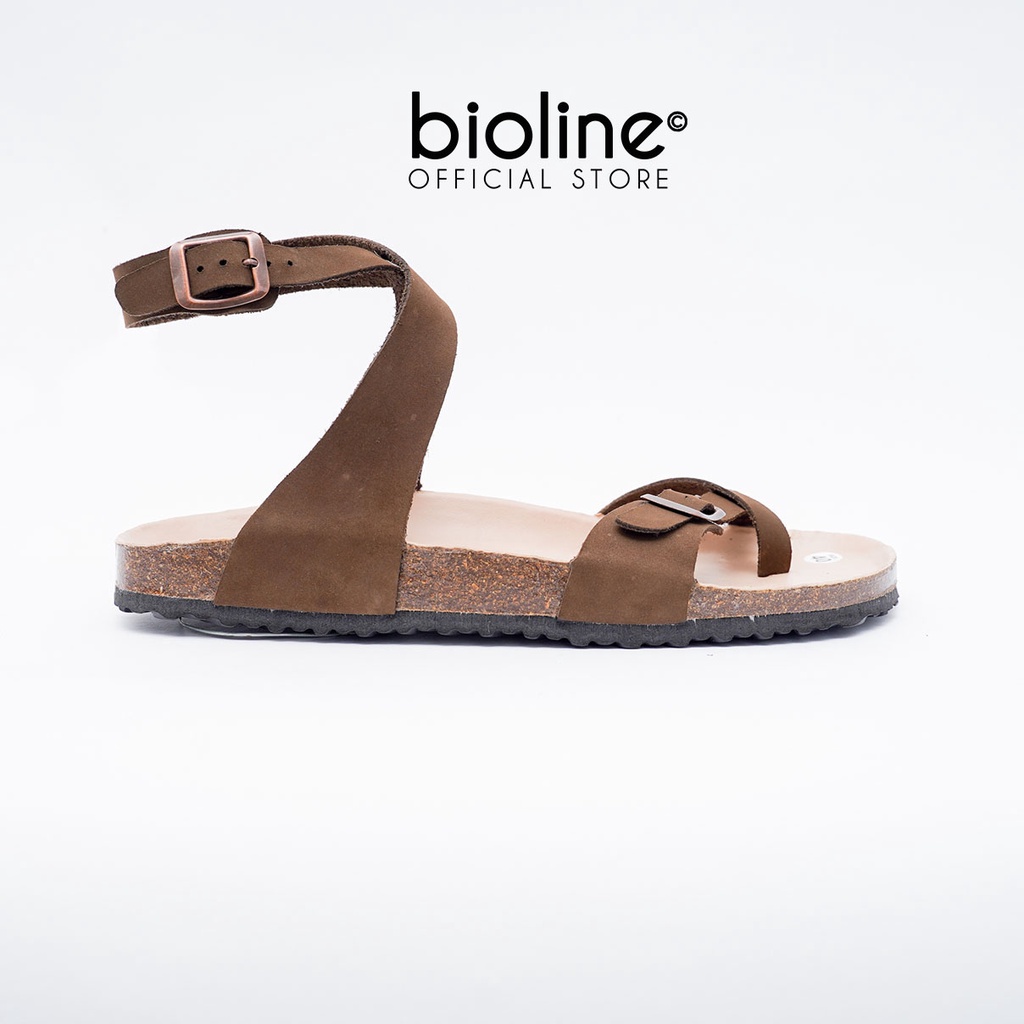 DK16-LÓT CHỐNG NƯỚC - Giày sandal đế trấu BIRKEN da bò thật nam nữ unisex, dép quai hậu xăng đan học sinh BIOLINE - D16