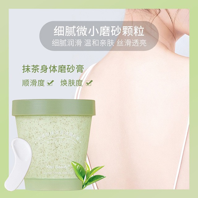 Kem Tẩy Da Chết Matcha Body Kiss Beauty Body Scrub Sena Beauty 200G