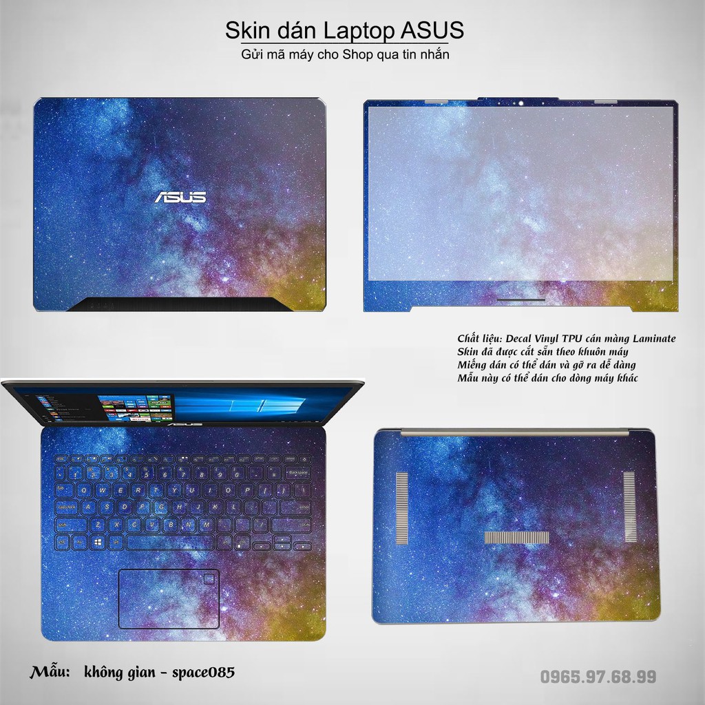 Skin dán Laptop Asus in hình không gian _nhiều mẫu 15 (inbox mã máy cho Shop)