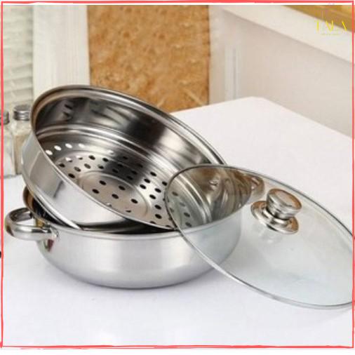 Nồi hấp xửng 2 tầng size 28 cm cao cấp