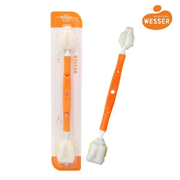 Dụng cụ vệ sinh bình sữa 2 đầu đa năng Wesser - Cọ mút rửa bình & núm ti - SÓC BABY