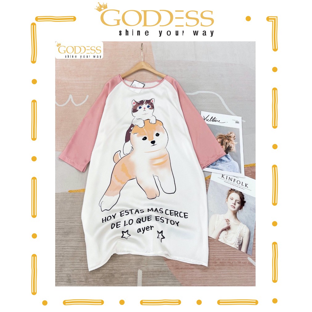 [Mã GODD2407 giảm 5% đơn 199K] Đầm Pijama Lụa Satin  Đầm váy ngủ Bigsize 40 - 65kg lụa mát mịn cao cấp