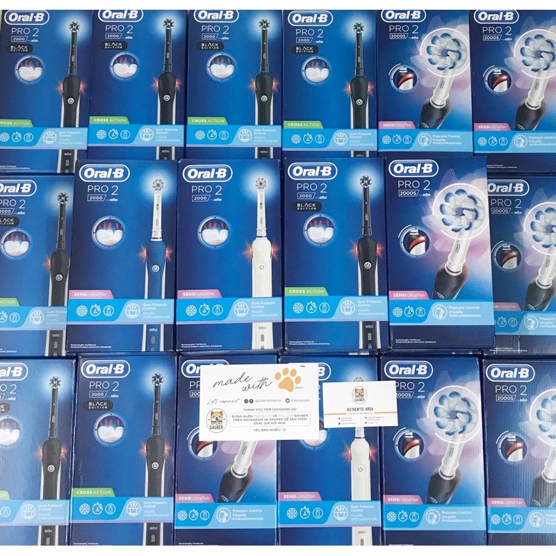 BÀN CHẢI ĐIỆN ORAL-B PRO 2 2000/2000S MADE IN GERMANY