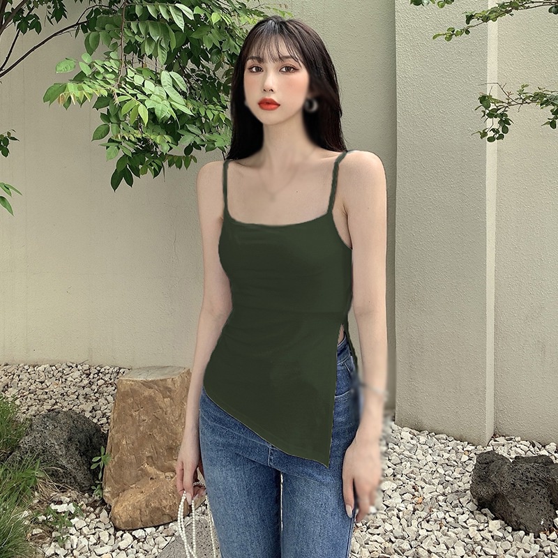Áo Hai Dây Màu Sắc Đơn Giản Thời Trang Mùa Hè Dành Cho Nữ