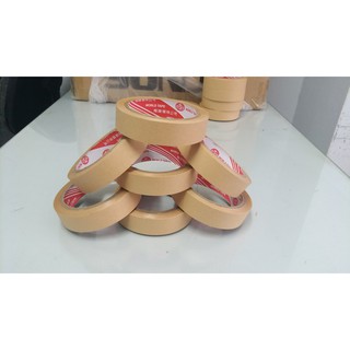 7 cuộn băng keo giấy nâu da bò nhám viết được bản 4cm