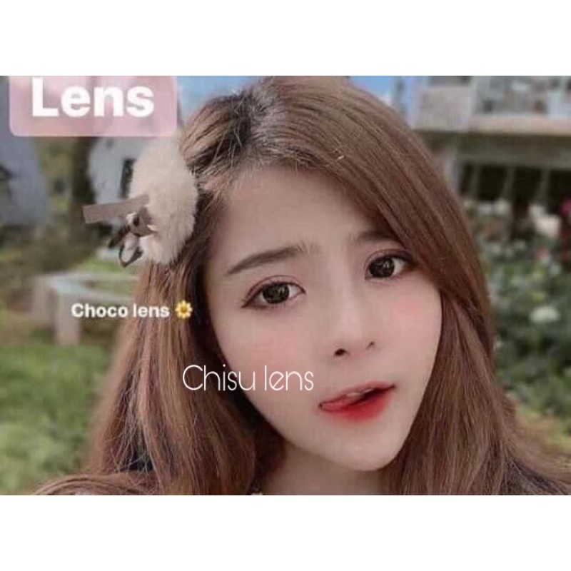 Lens (kính áp tròng) choco tự nhiên sử dụng 1 năm