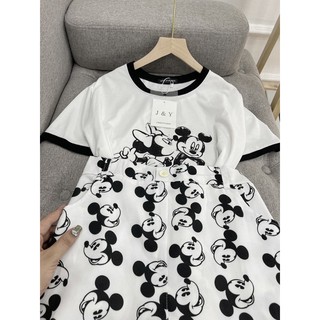 Set áo phông + chân váy kaki