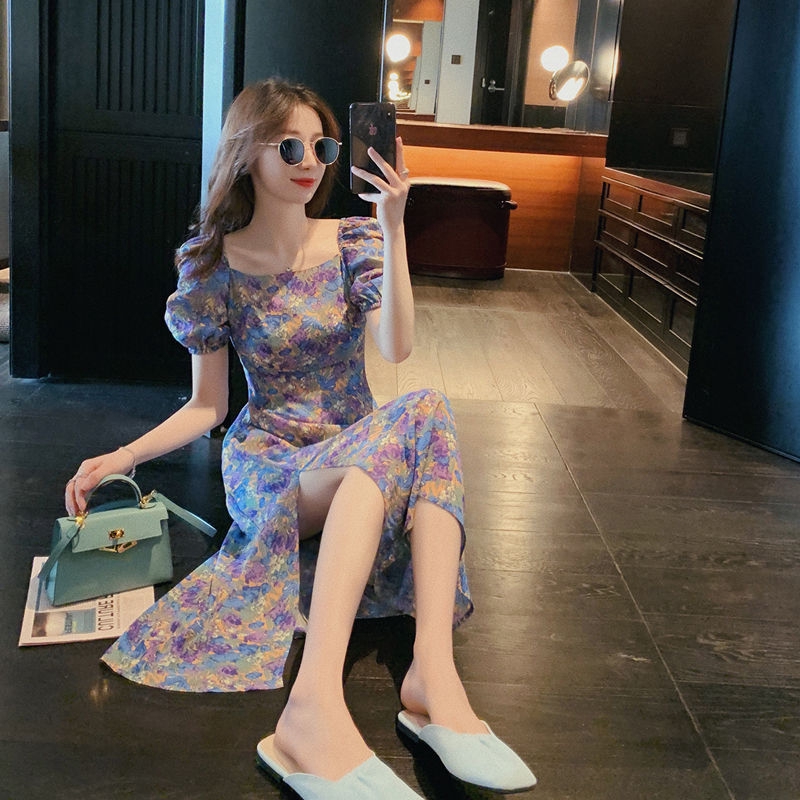 Đầm Voan Hoa Tay Phồng Phong Cách Hàn Quốc Dành Cho Nữ | BigBuy360 - bigbuy360.vn