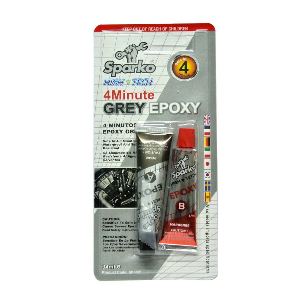 Keo AB Sparko xám 4 Minute Grey Epoxy 34ml