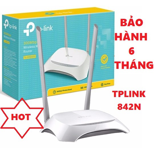 [BẢO HÀNH 12T] Bộ Phát Wifi TPLink 842N 2 râu Router wifi chuẩn tốc độ 300 Mbps - Cài sẵn cắm dây mạng sử dụng ngay | BigBuy360 - bigbuy360.vn