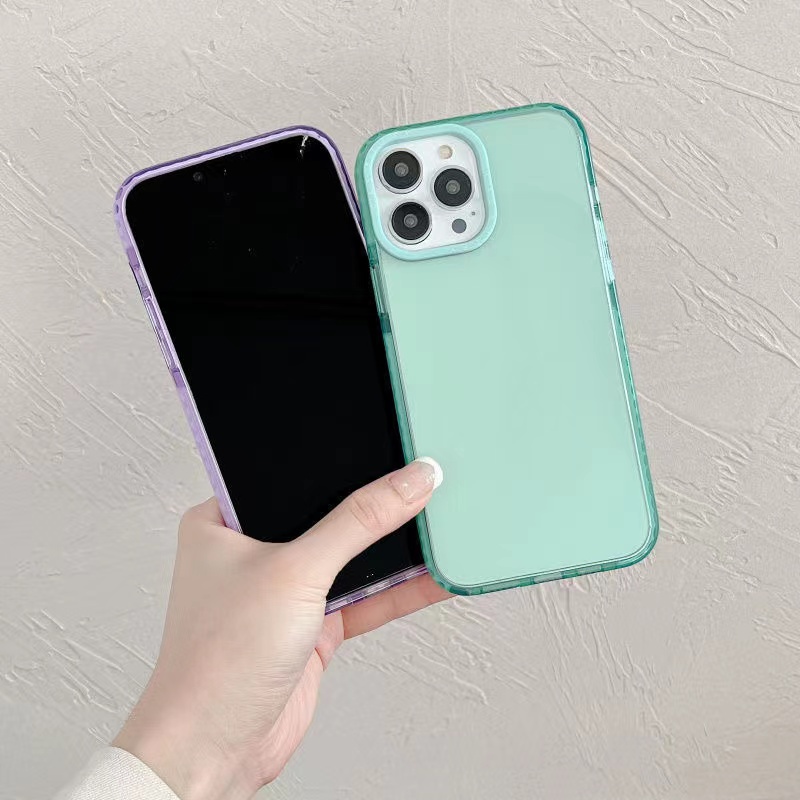 Ốp Điện Thoại Silicone TPU Mềm Họa Tiết Đơn Giản Cho iPhone 7 8 X XS XR 11 12 13 14 Plus Pro Max