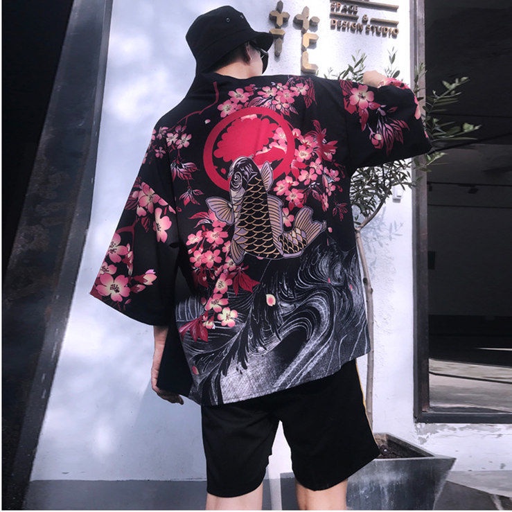Áo khoác phong cách kimono thời trang chống nắng cho nam và nữ